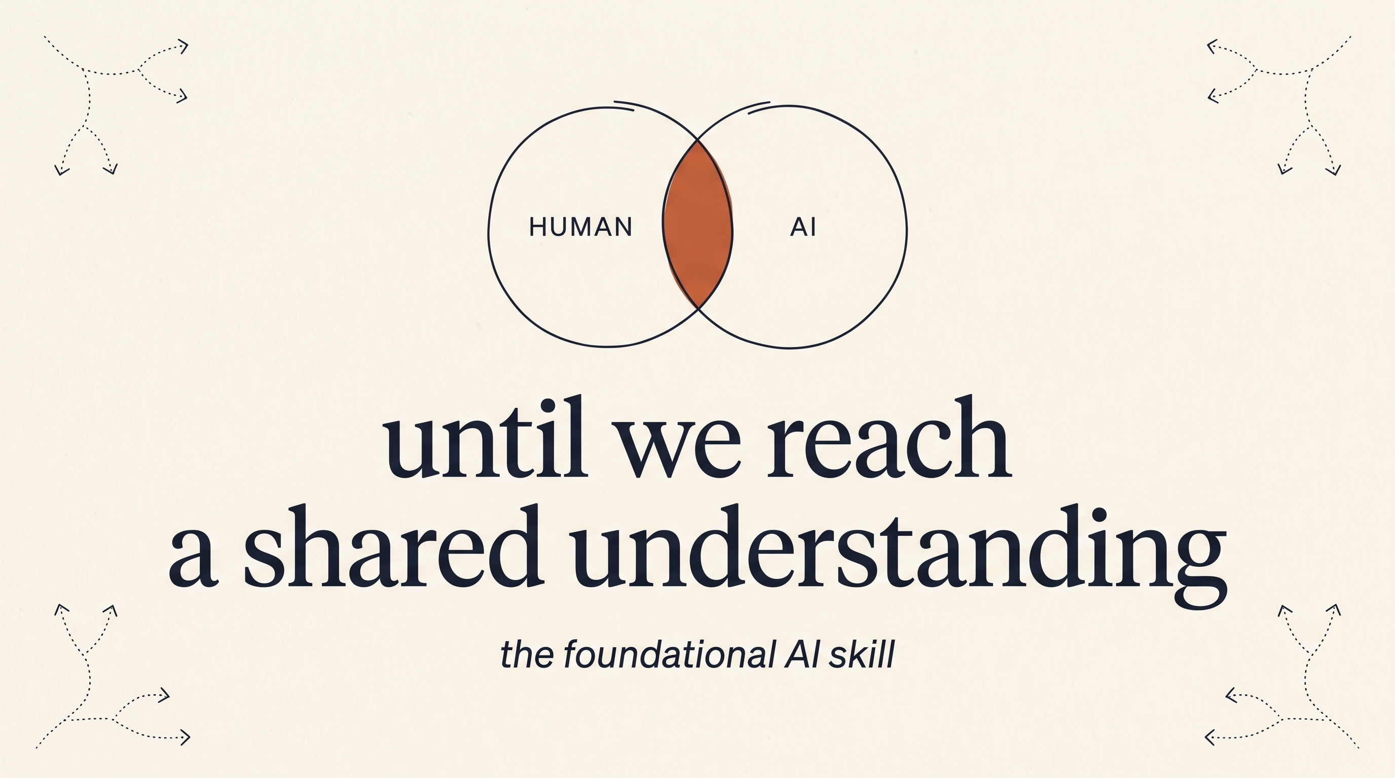 Until we reach a shared understanding — the foundational AI skill